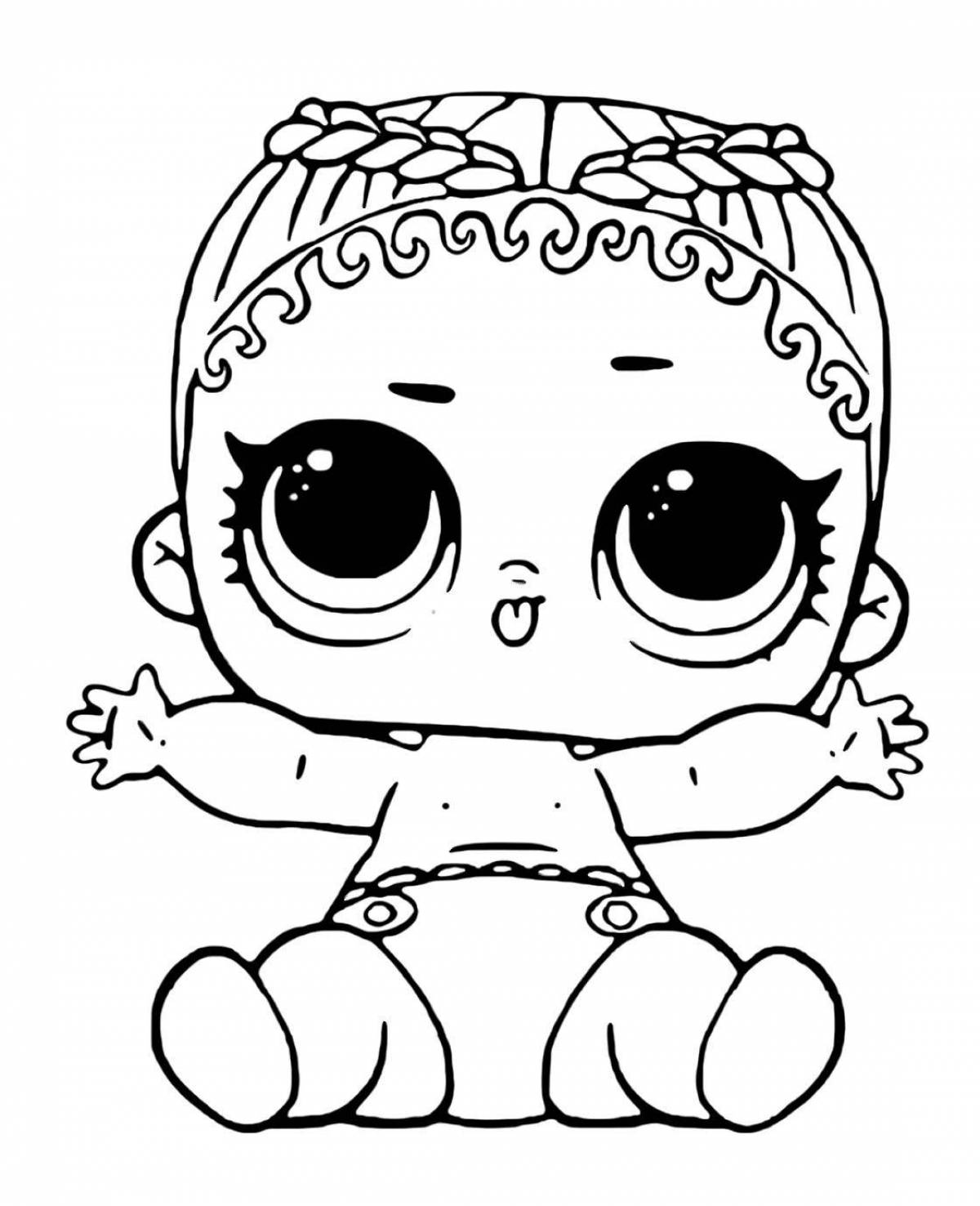 Cute little doll lol coloring book