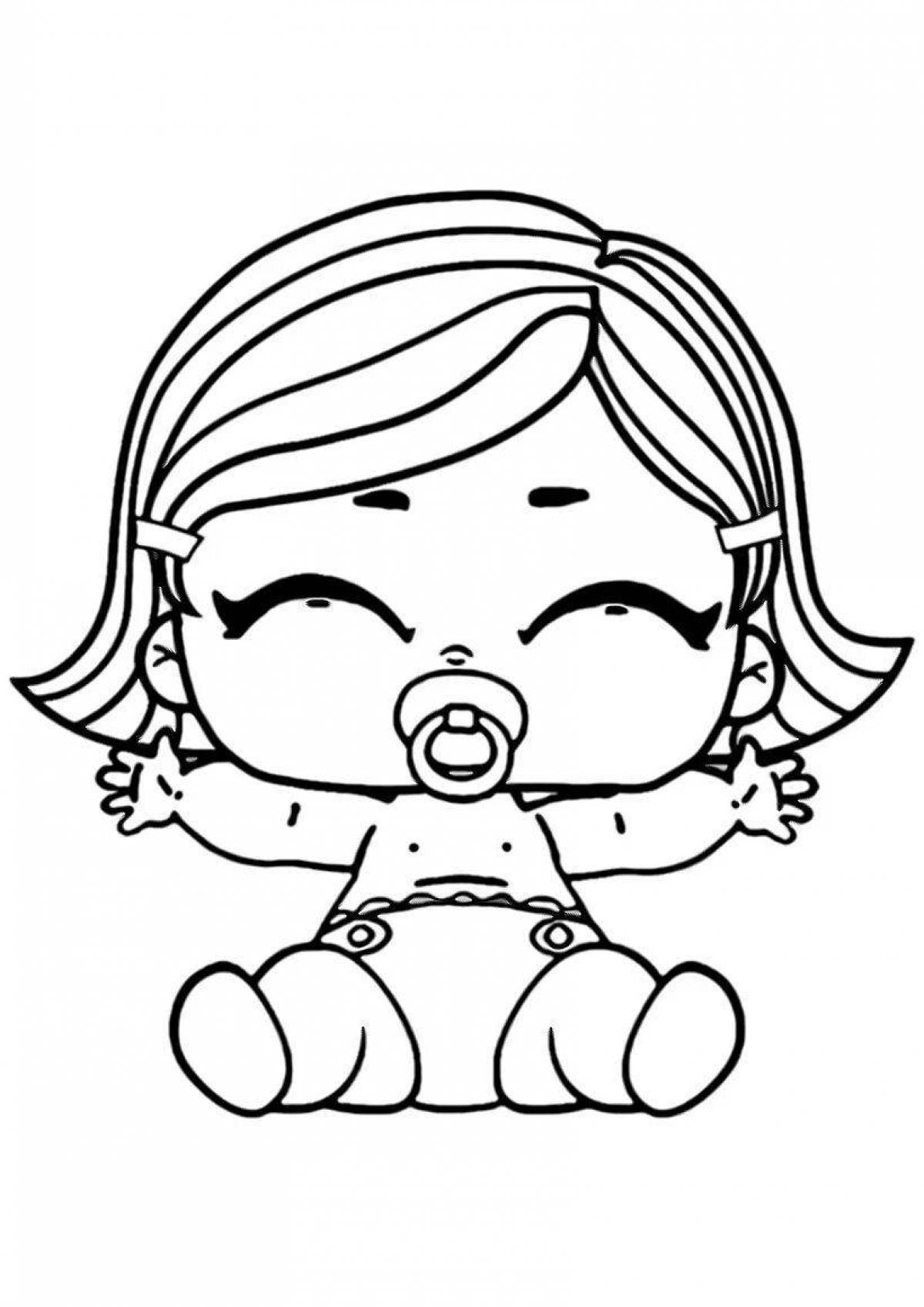 Quirky little lol doll coloring book