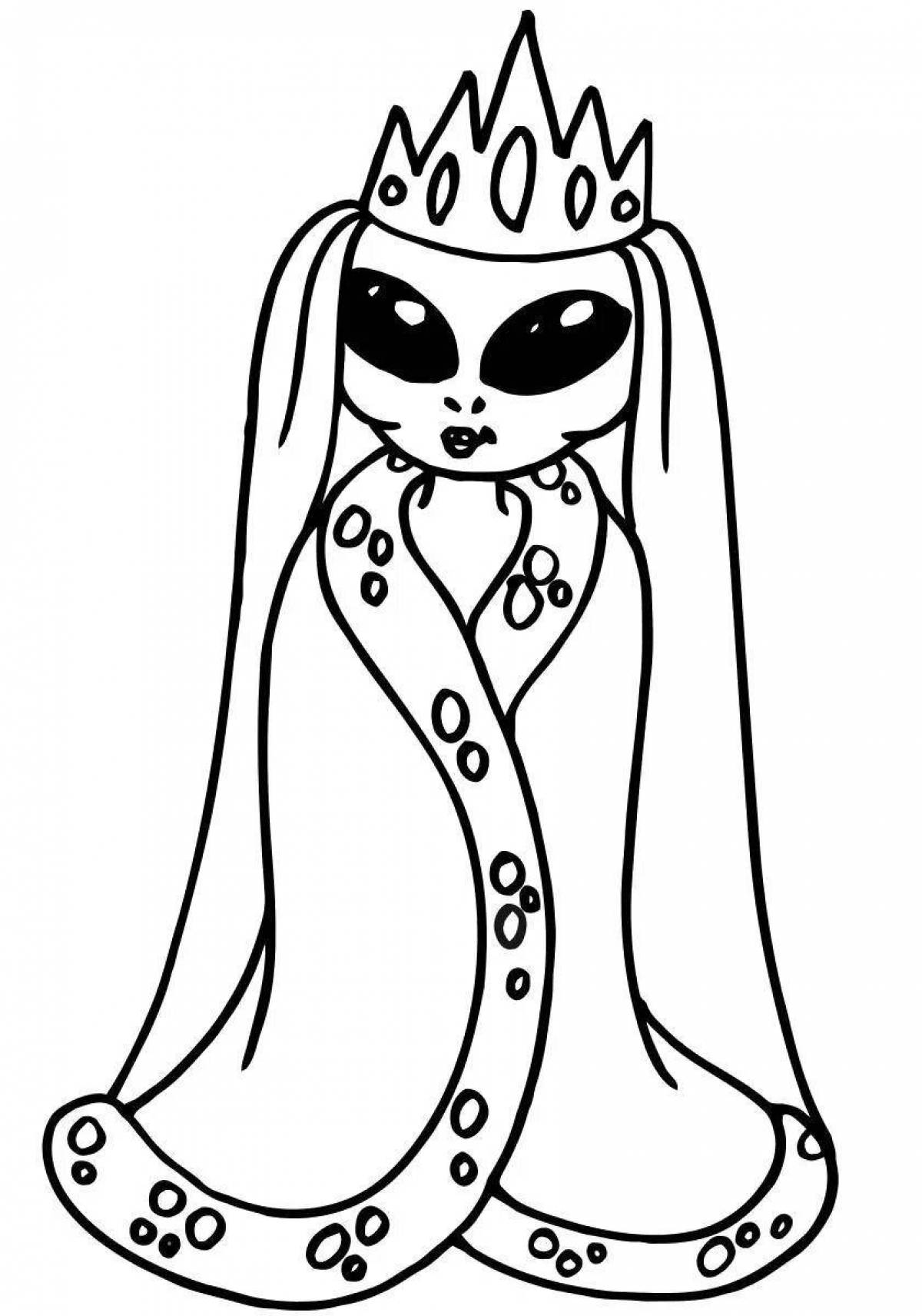 Adorable alien coloring pages for kids