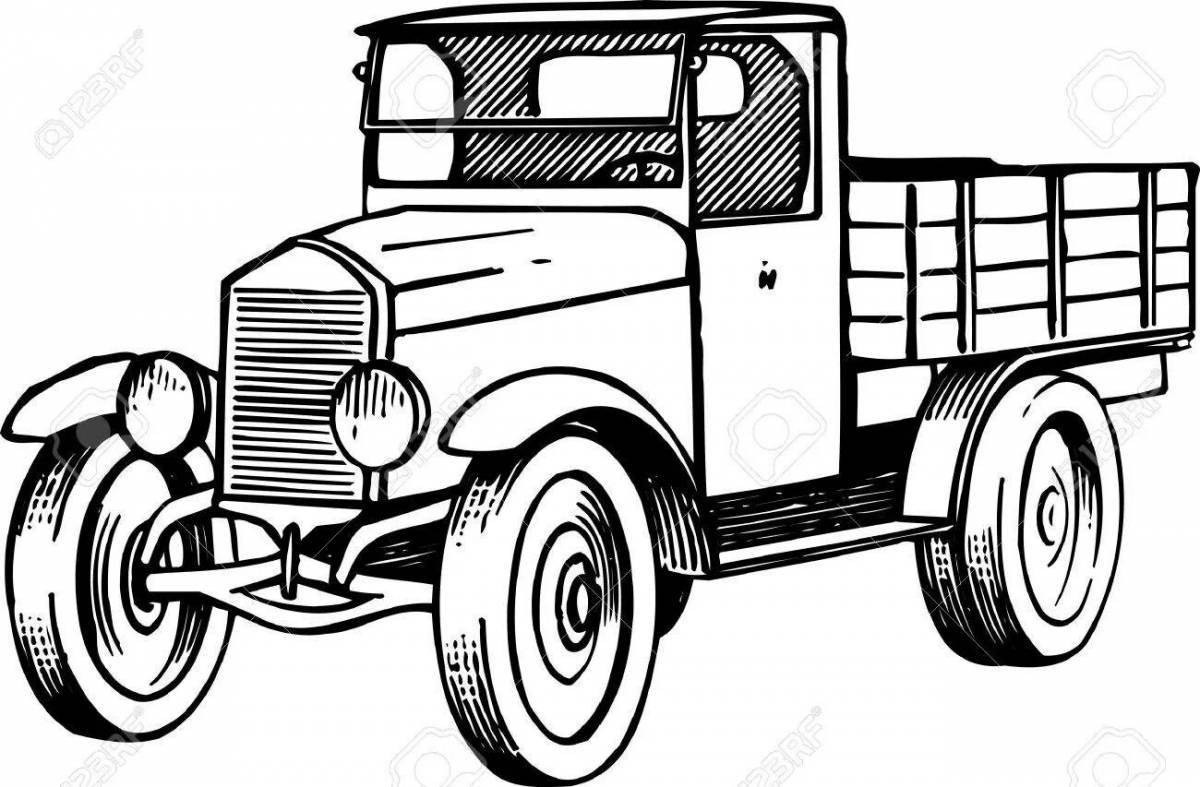 Exciting gas truck aa coloring book