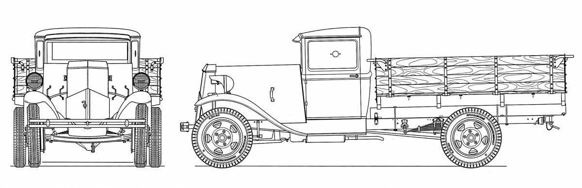 Coloring unique gas truck aa