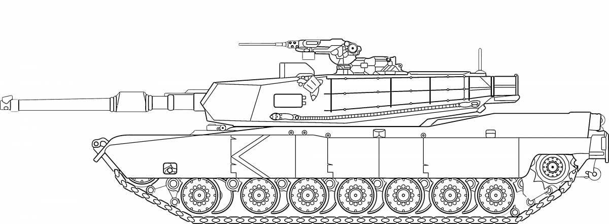 Яркая раскраска танк леопард 2