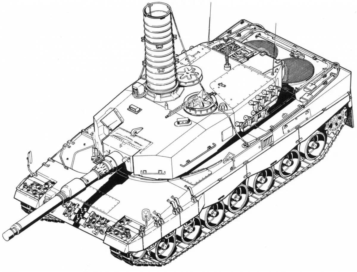 Светящаяся раскраска танк леопард 2