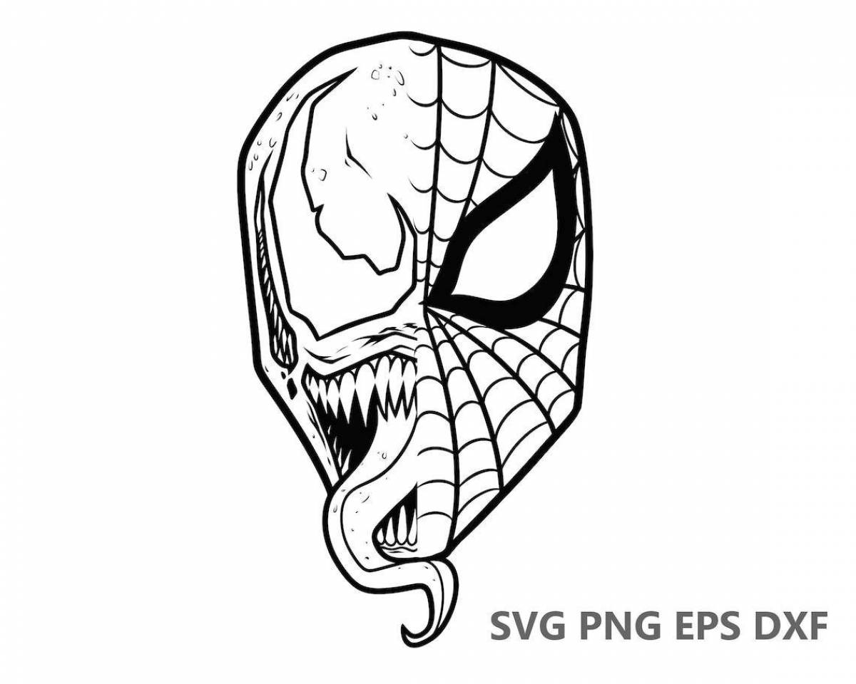 Photo Spider-man evil glitter coloring