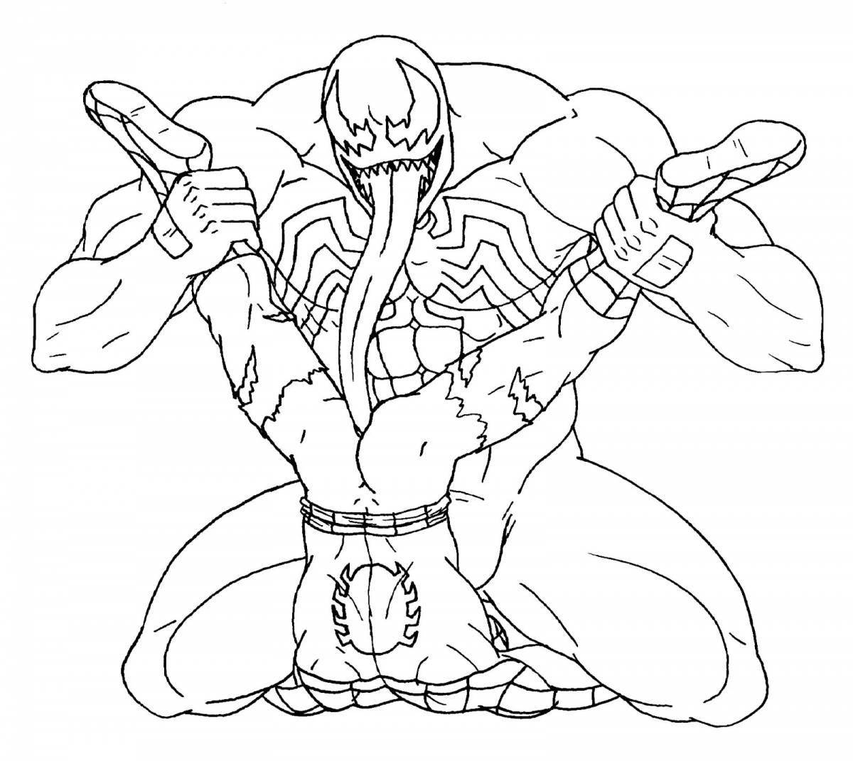 Elegant coloring spider-man evil
