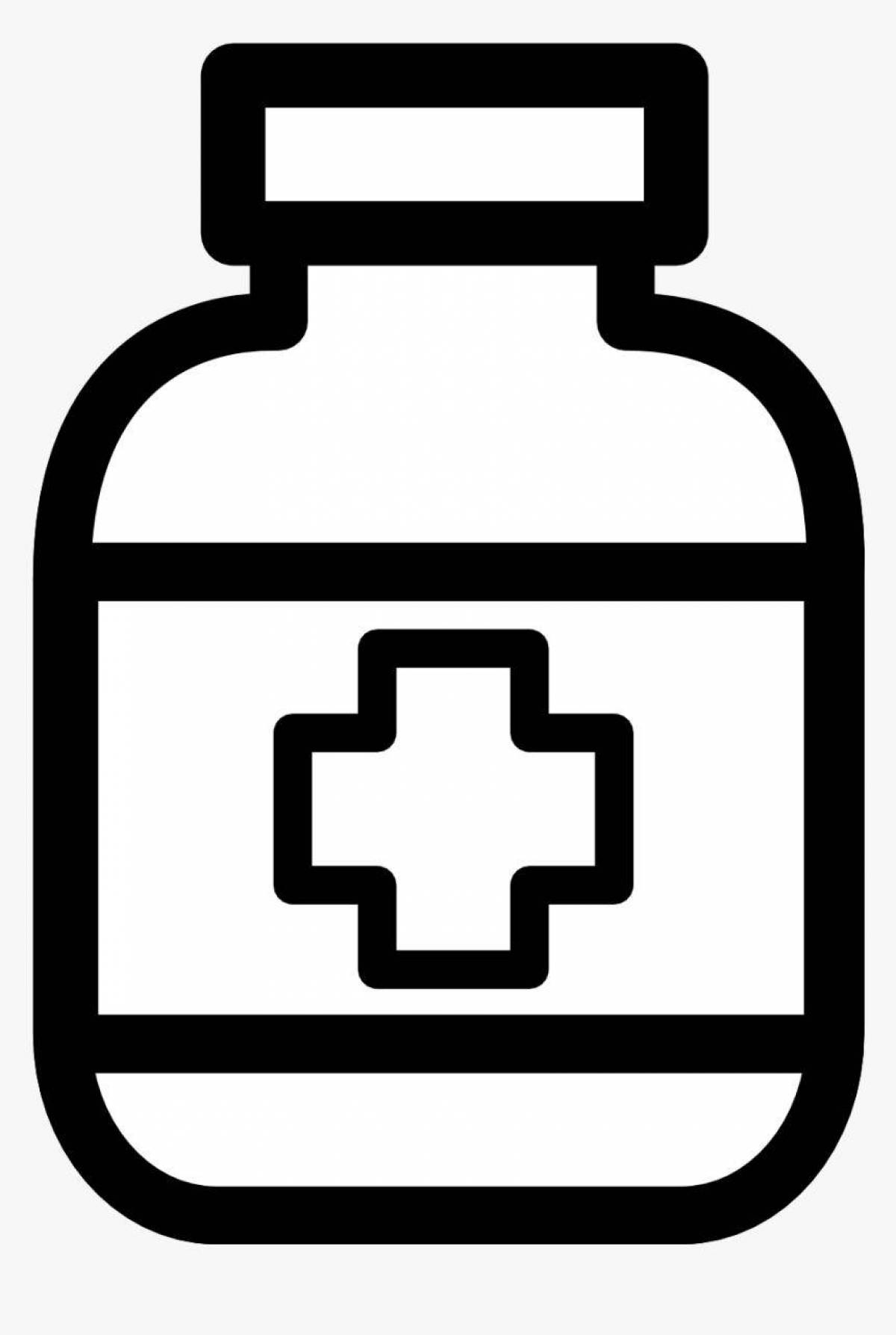 Раскраска «веселые лекарства»