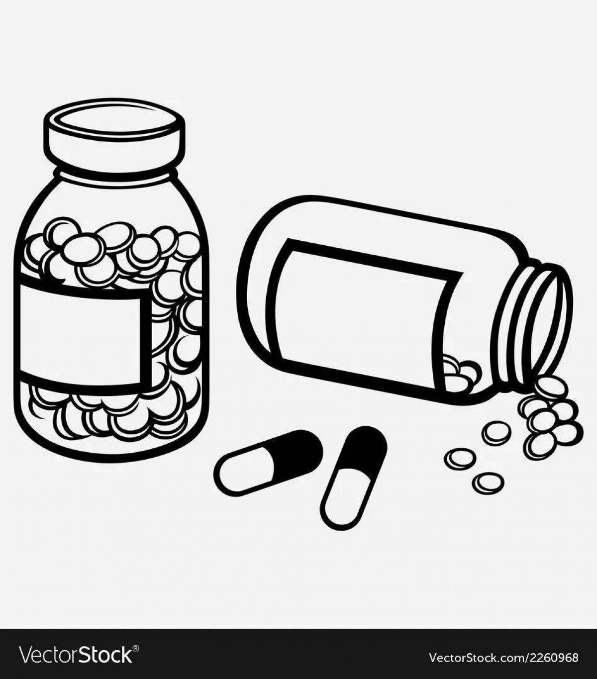 Medication coloring page