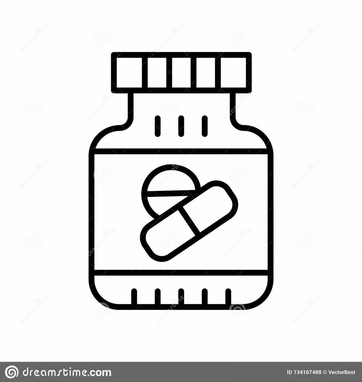 Imaginary drugs coloring page