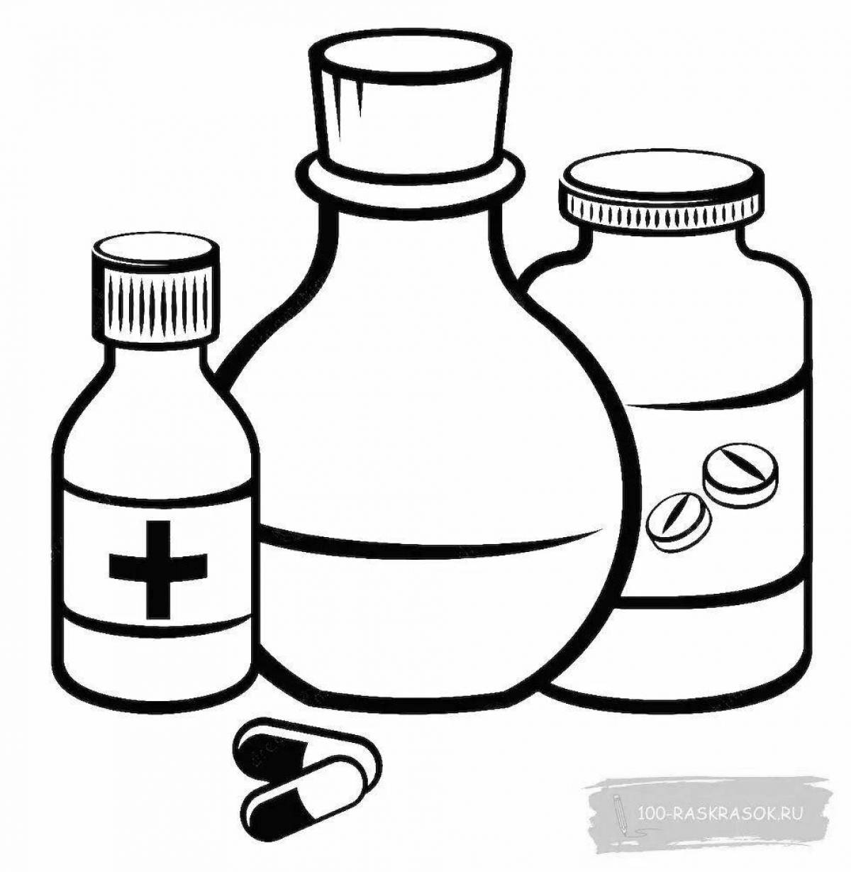 Coloring page intriguing drugs