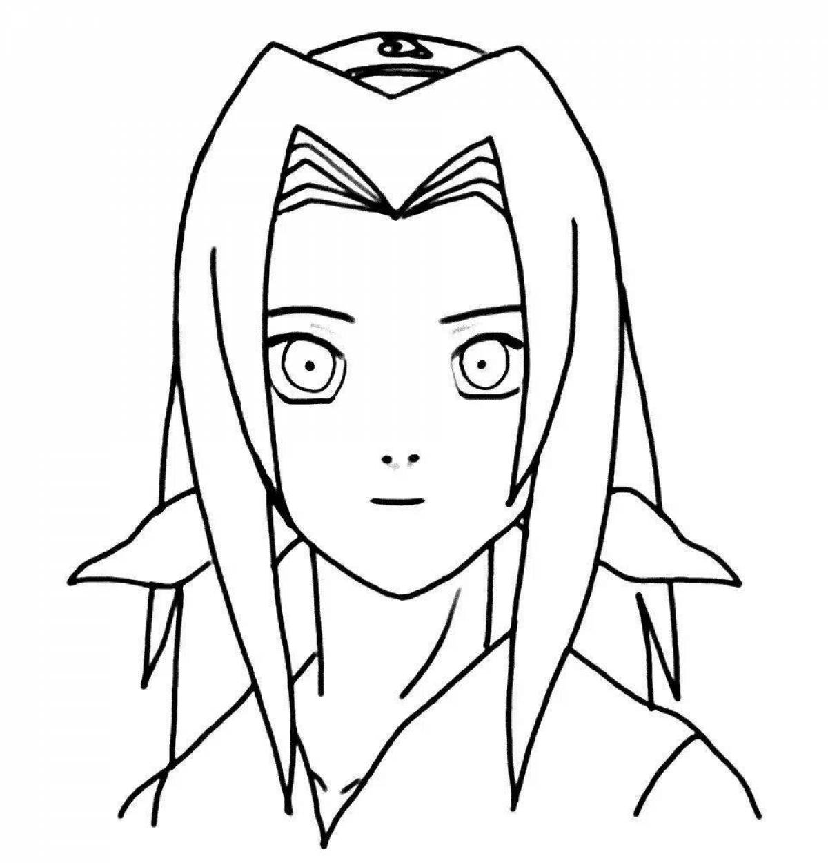 Strong sakura anime naruto coloring page