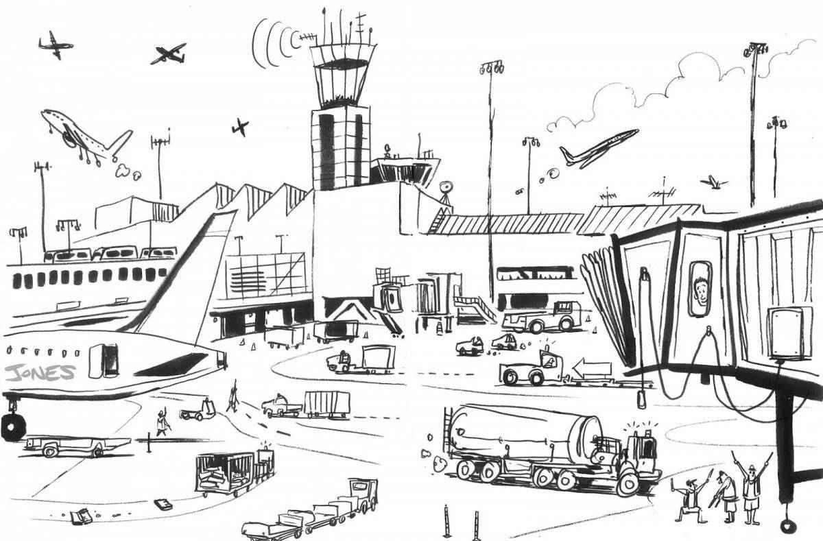 Гламурный аэропорт с самолетами