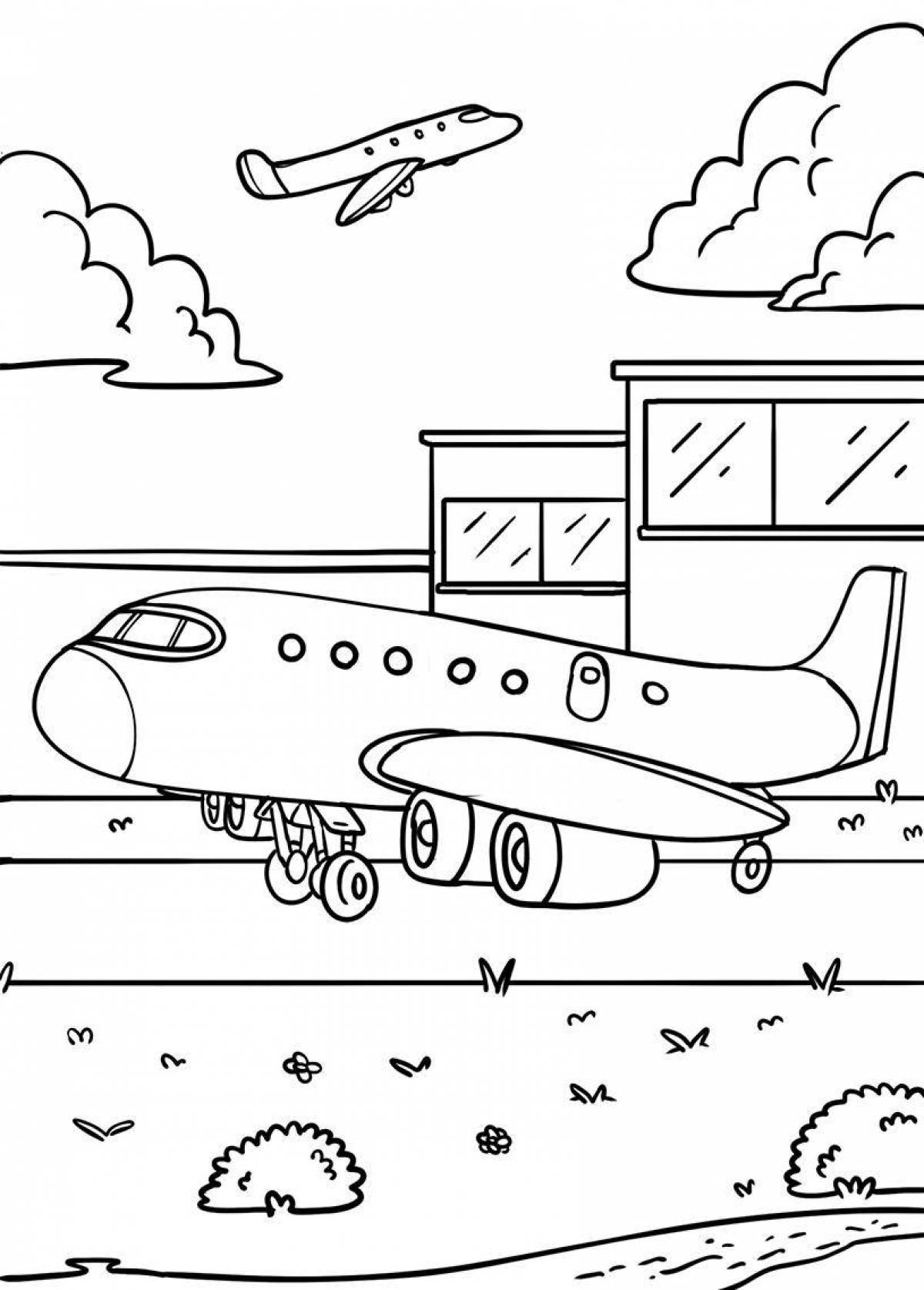 Photo Monumental airport with airplanes