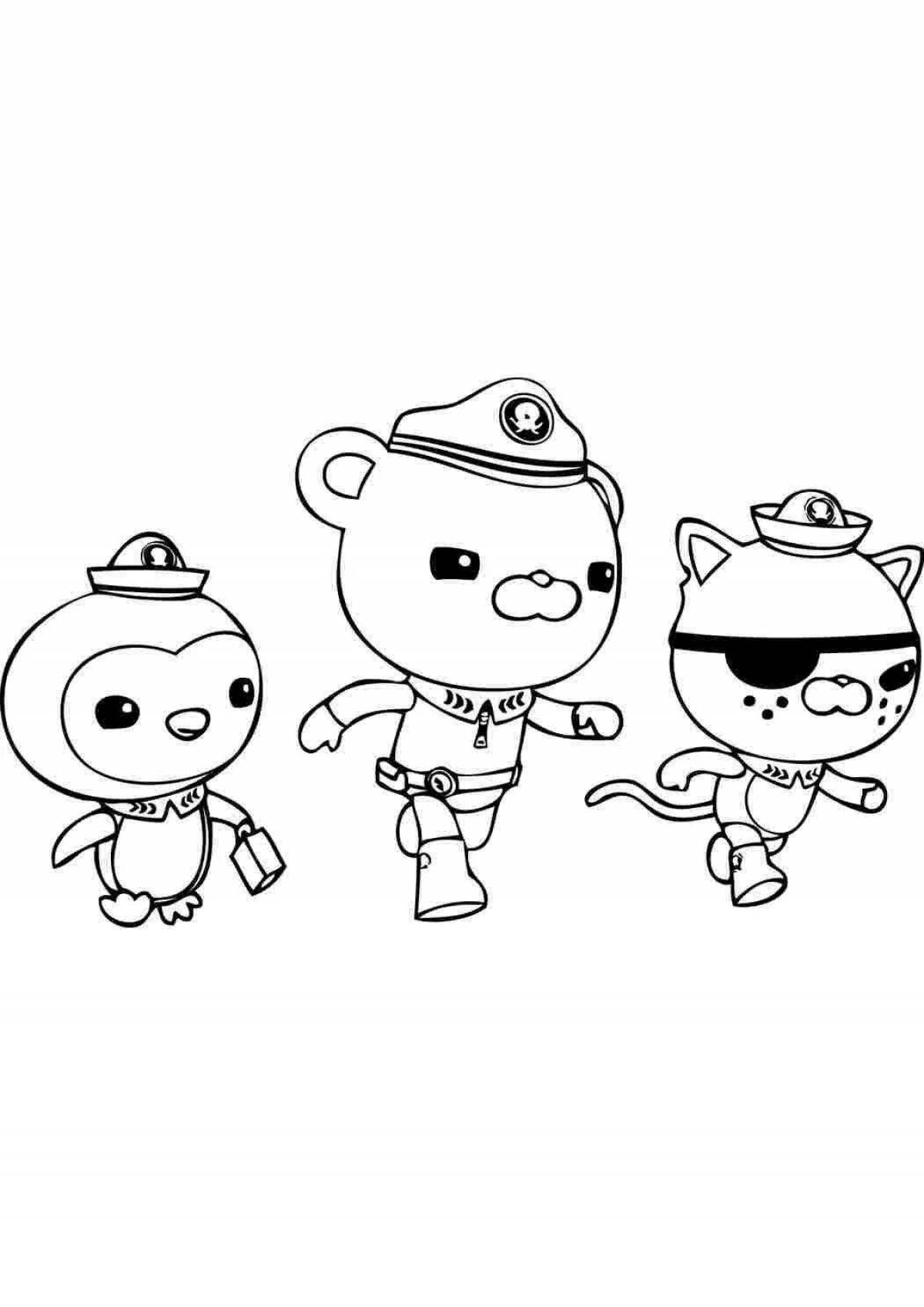 Octonafta colorful coloring book for kids