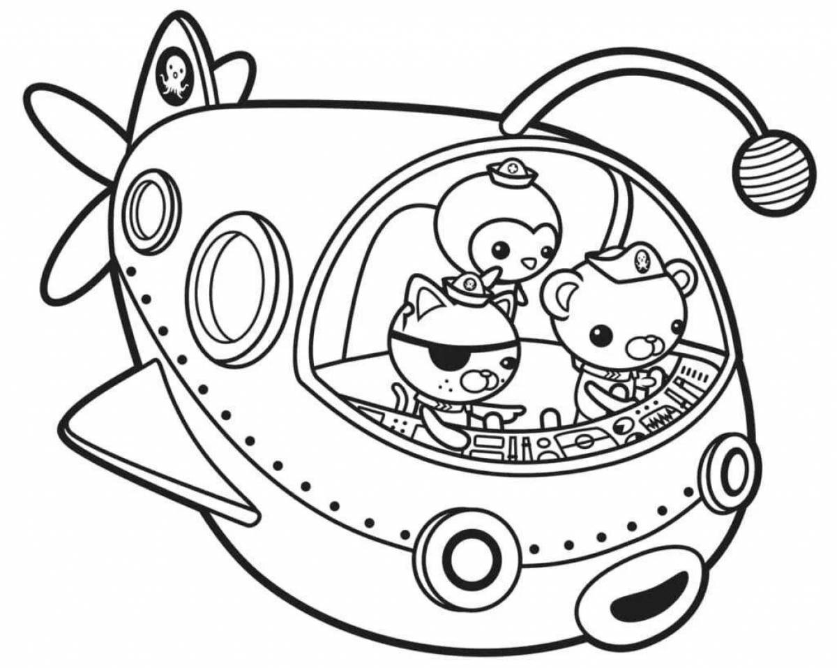 Color crazy octonafta coloring page for kids