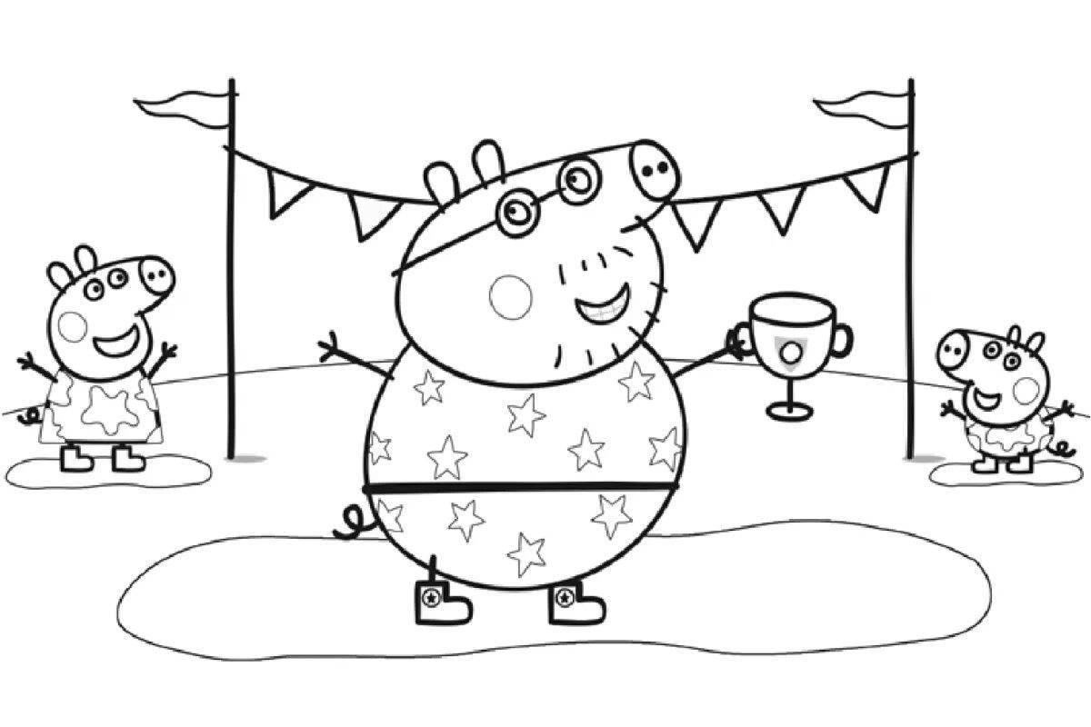 Attractive peppa pig coloring video