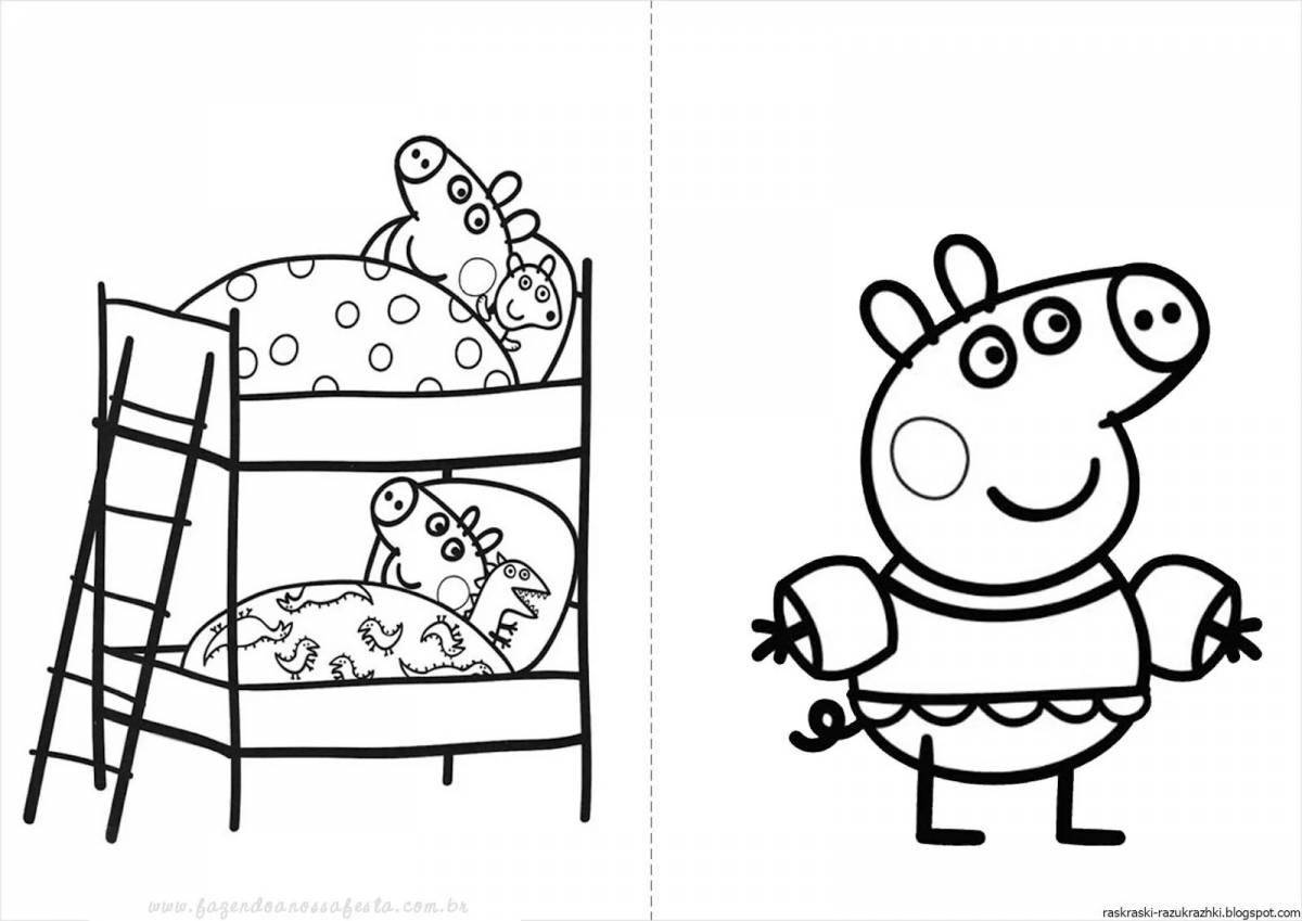 Gorgeous peppa pig coloring video