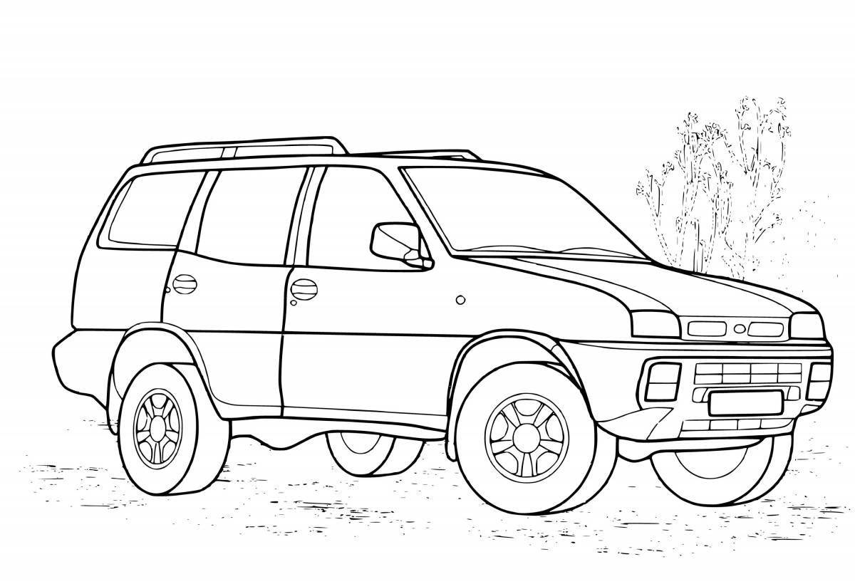 Nissan x trail funny coloring book