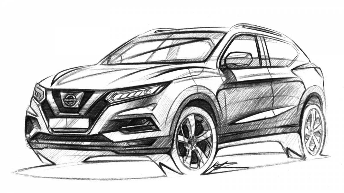 Раскраска чудесный nissan x trail