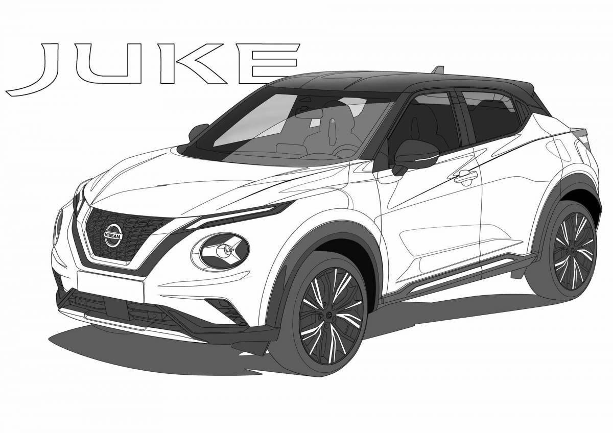 Attractive nissan x trail coloring page