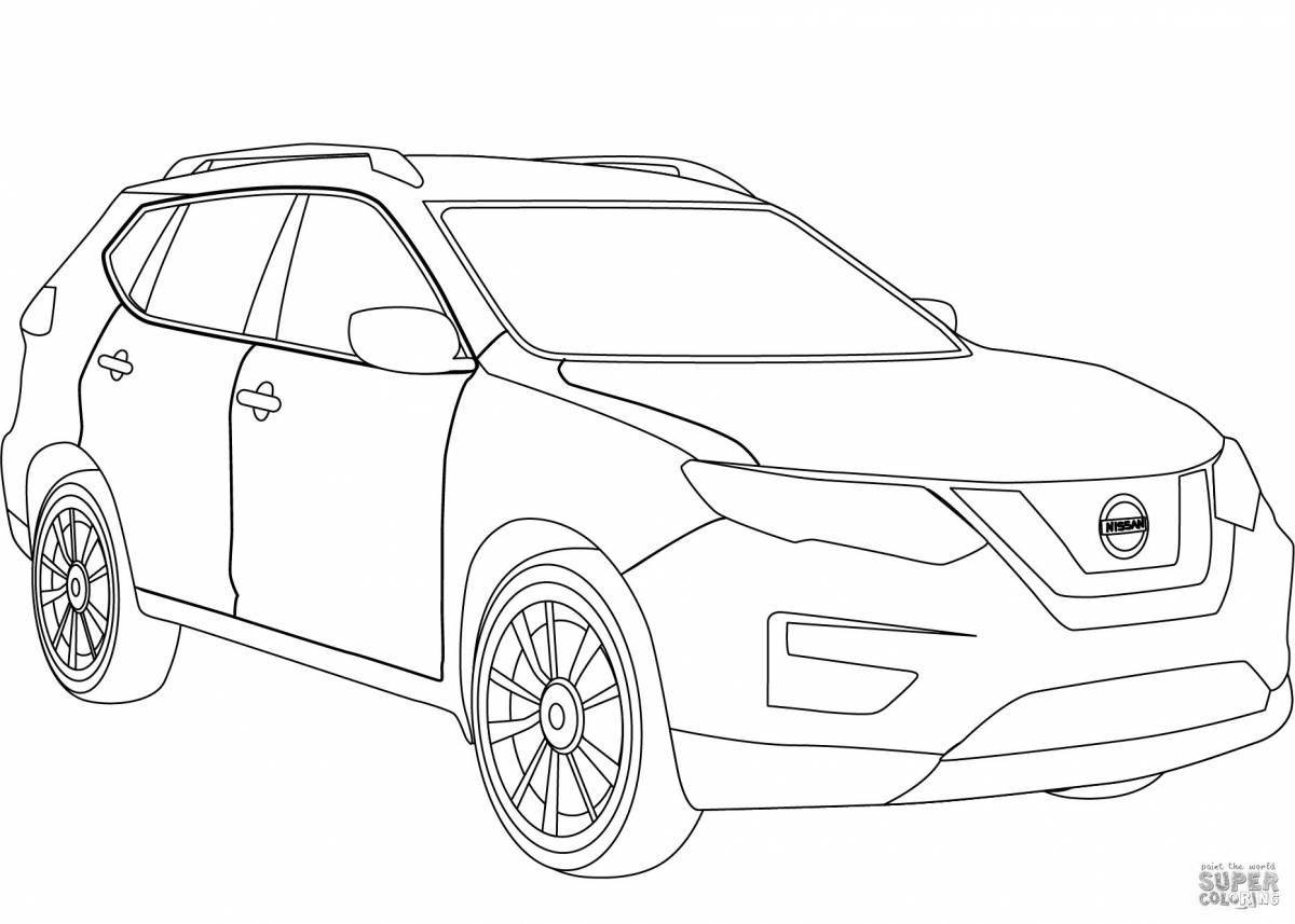 Radiant nissan x trail coloring page