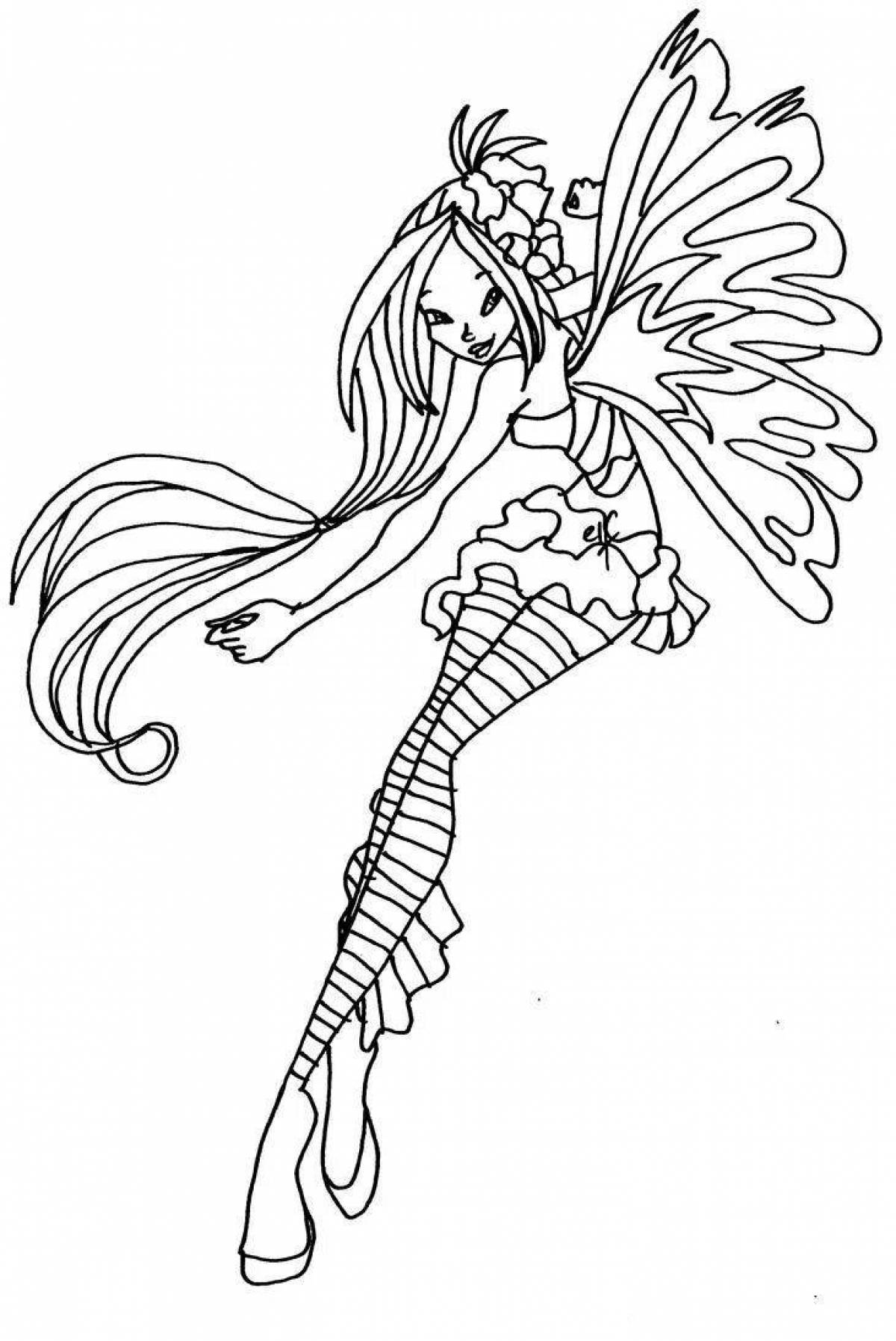 Exotic coloring flora winx sirenix