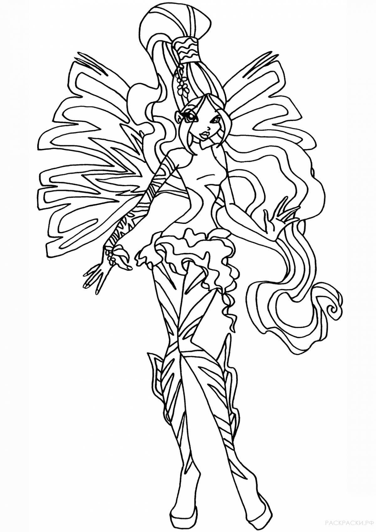 Dreamy coloring flora winx sirenix
