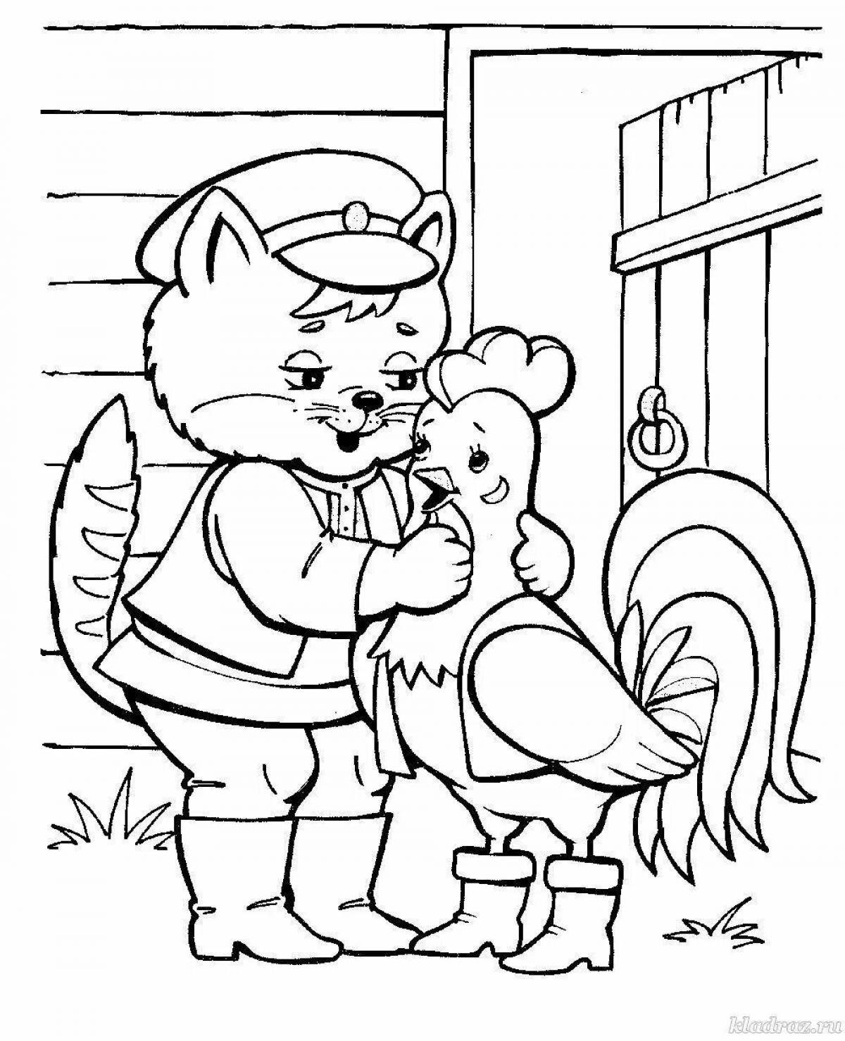 Delightful coloring book based on fairy tales senior group
