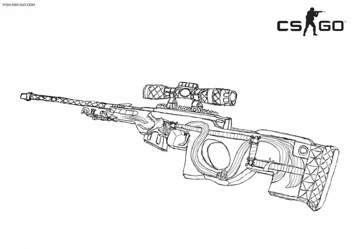 Exciting cs go template coloring page