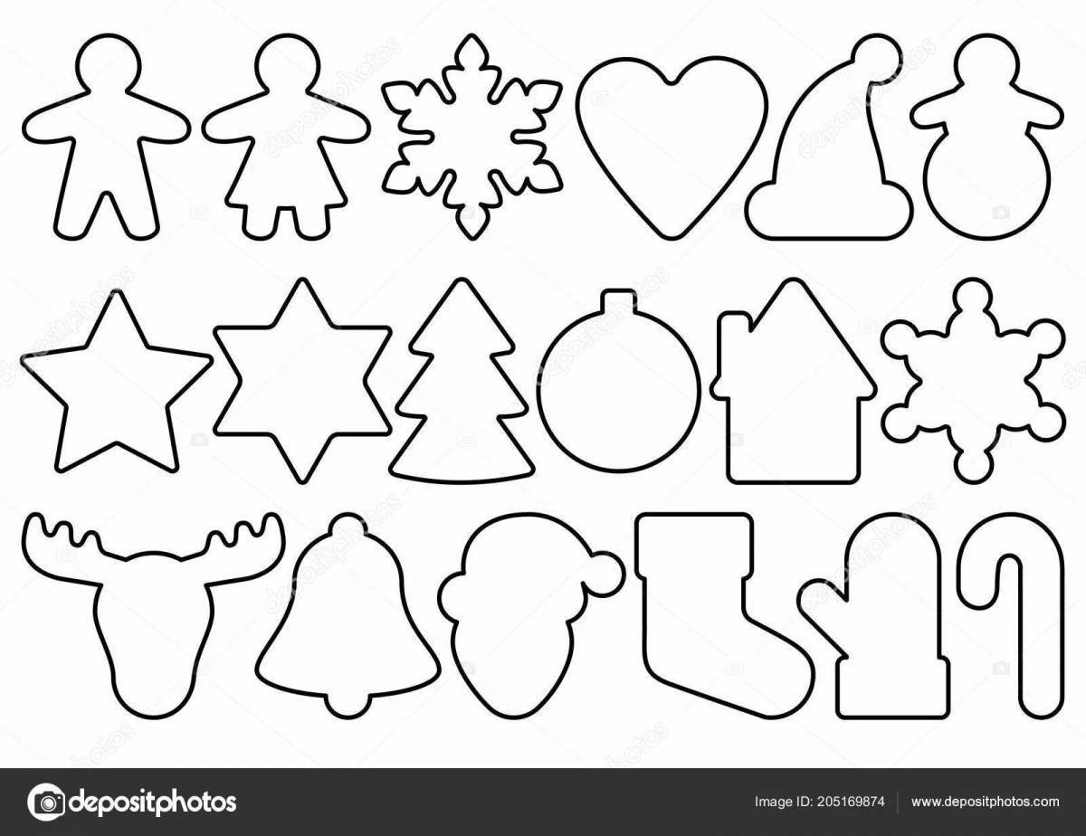 Delightful gingerbread coloring page