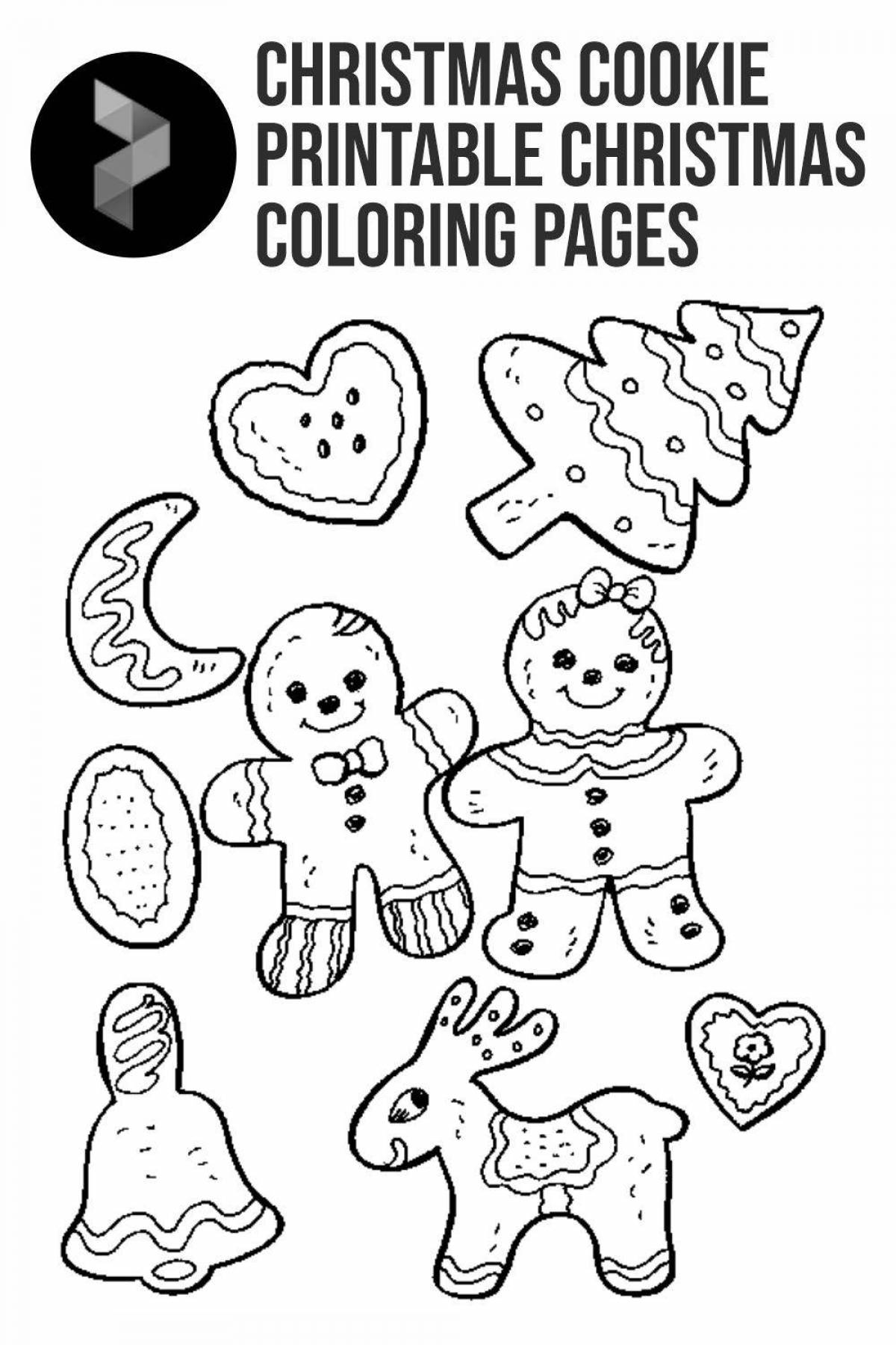Excellent gingerbread coloring page