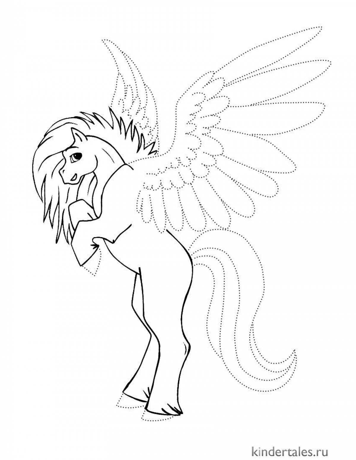 Великолепная раскраска пегасы и единороги