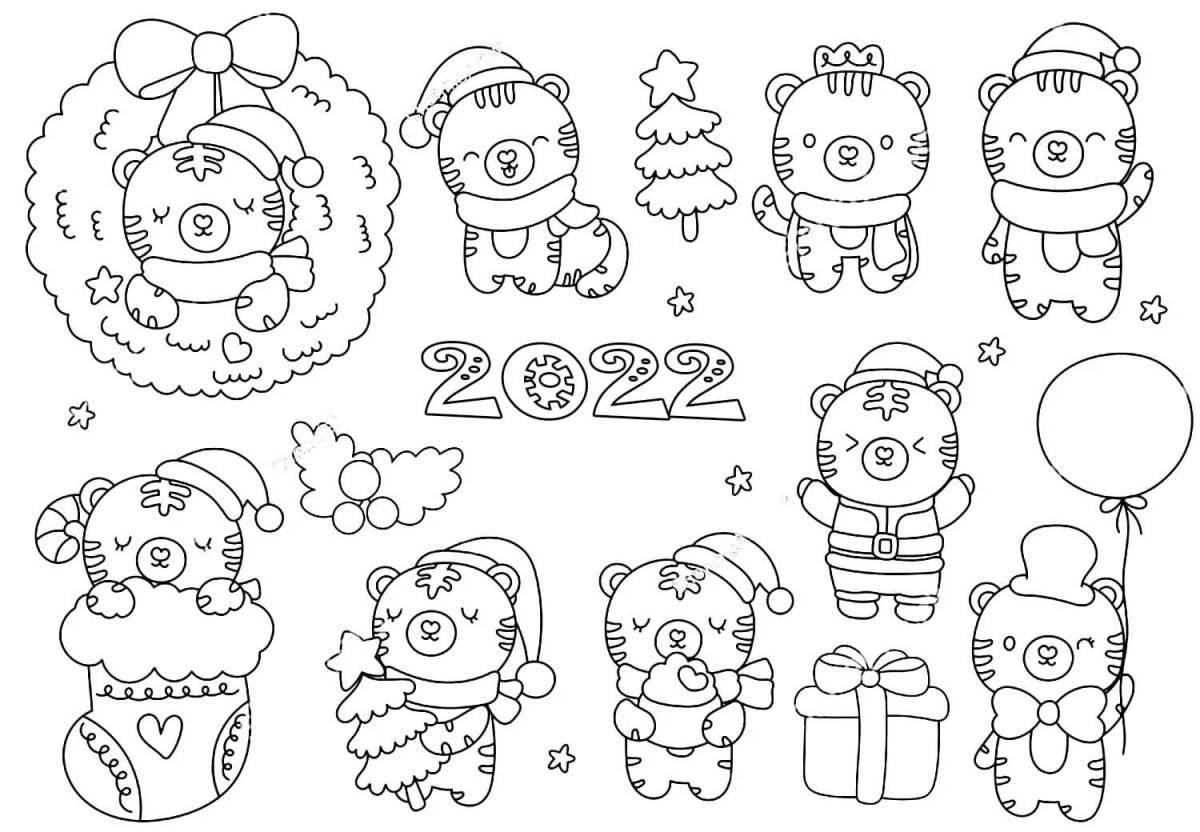 Adorable Christmas coloring book