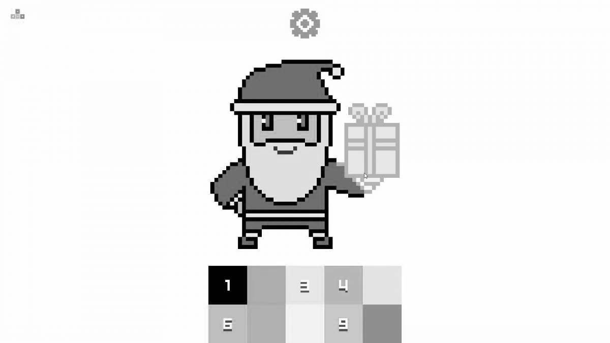 Creative pixel art coloring game page