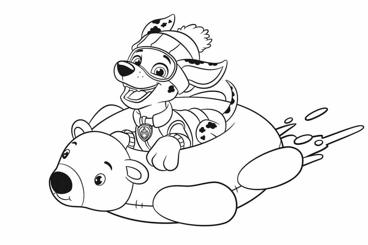Coloring page paw patrol super puppies