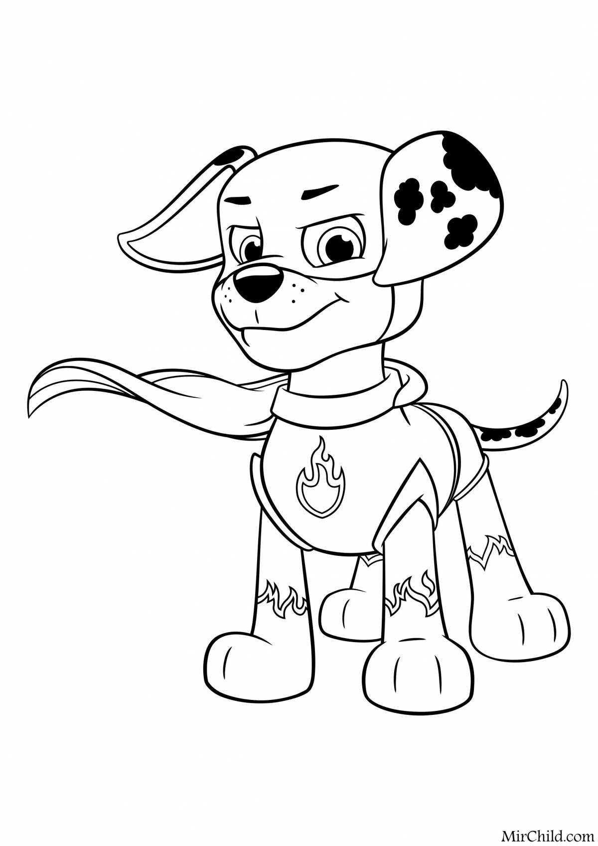 Fun coloring page paw patrol super puppies