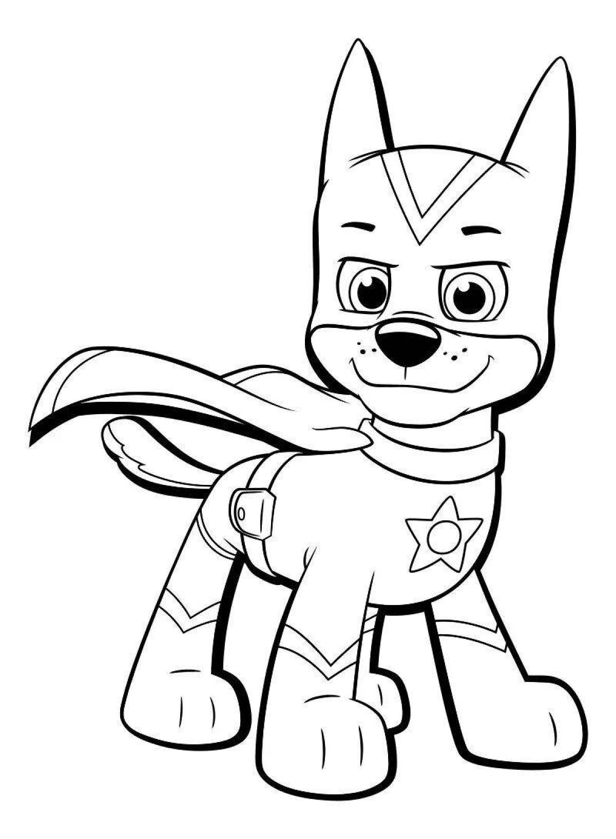 Charming coloring page paw patrol super puppies