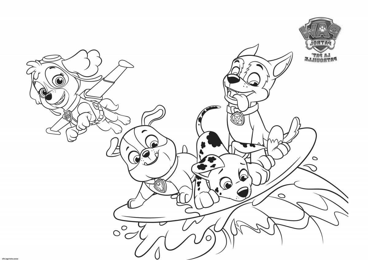 Great coloring page paw patrol super puppies