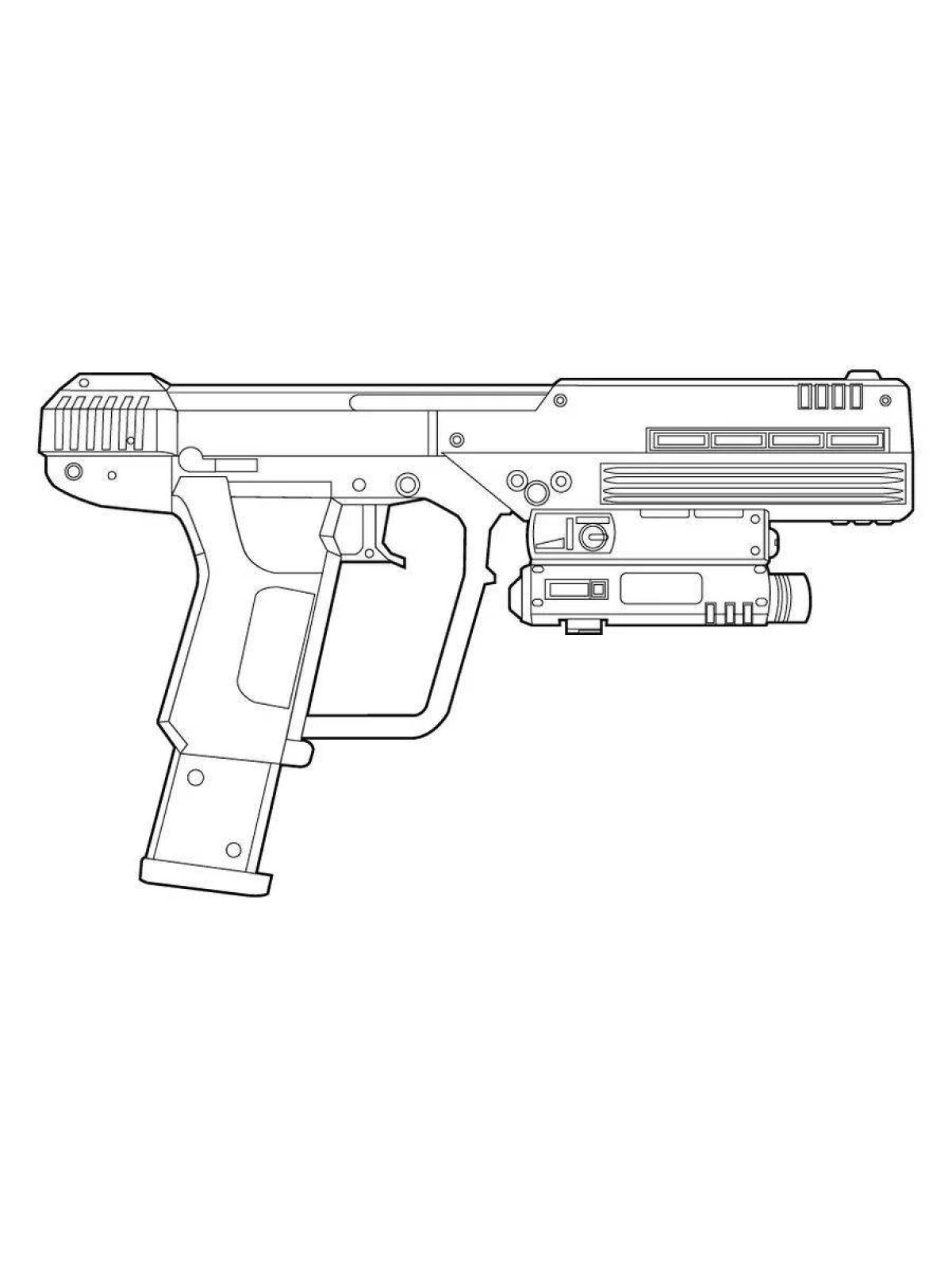 Standoff 2 glowing guns coloring pages