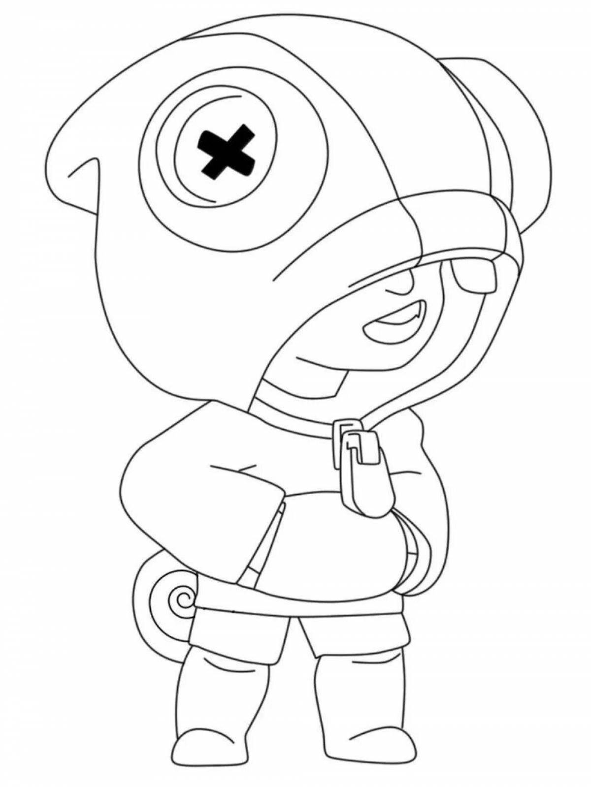 Sandy from brawl stars gorgeous coloring book
