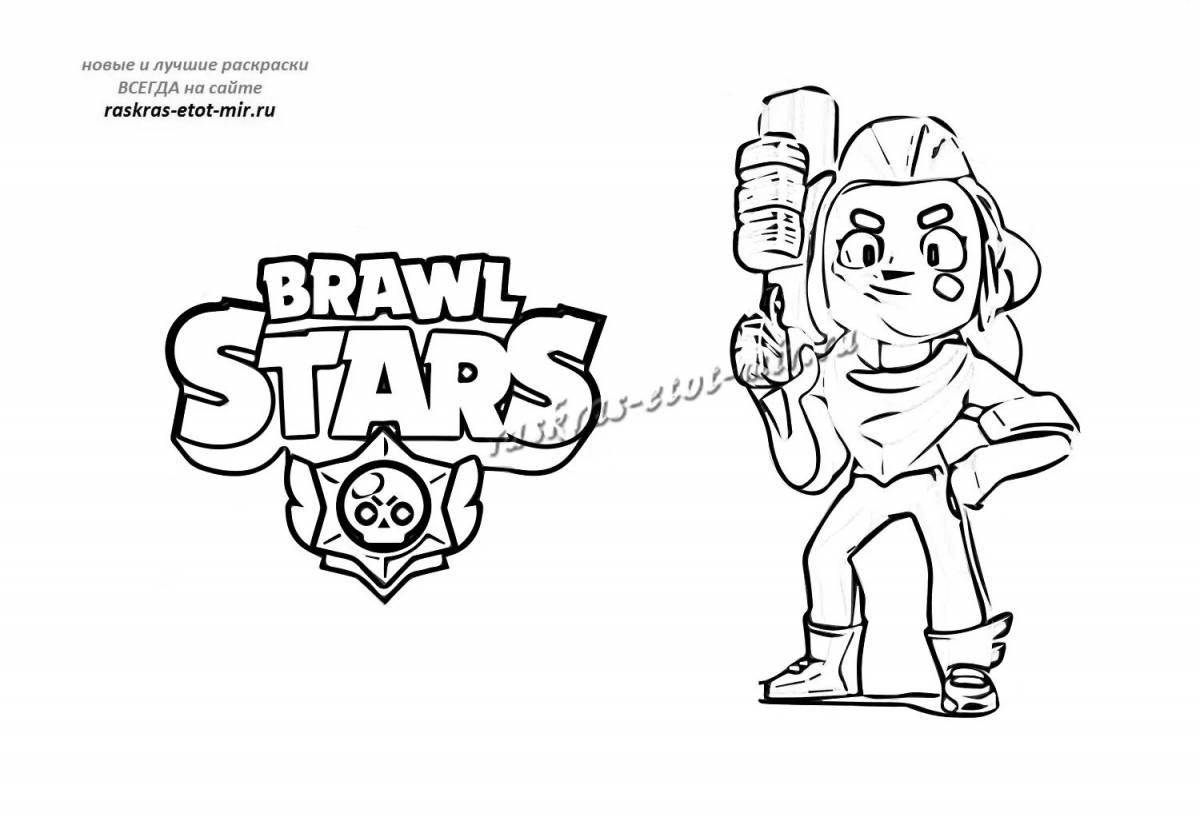 Потрясающая раскраска сэнди из brawl stars