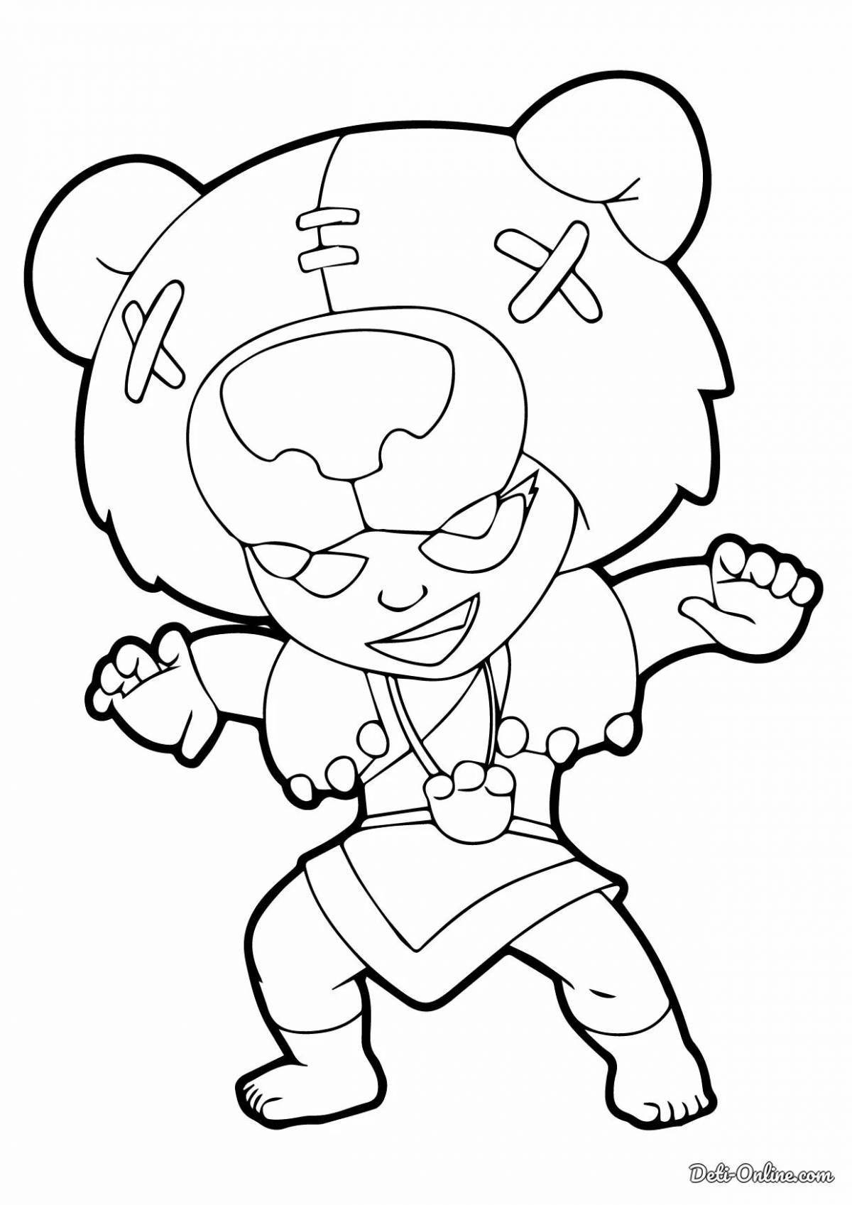 Sandy's dazzling coloring book from brawl stars