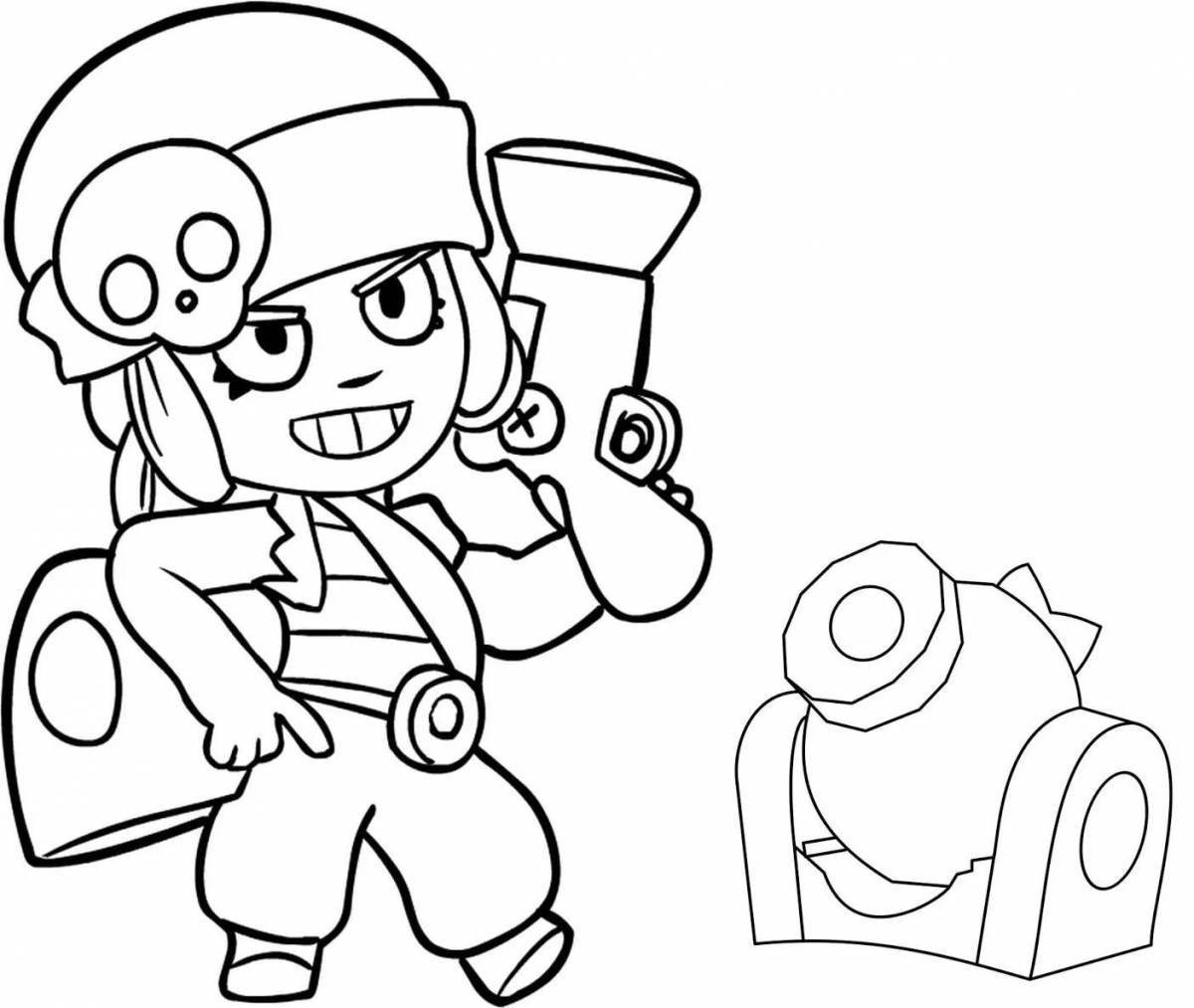 Perfect coloring sandy from brawl stars