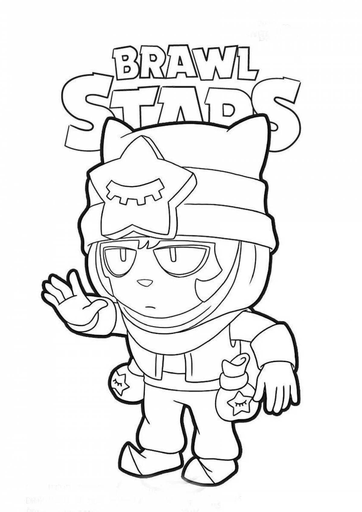 Sandy from brawl stars incredible coloring book