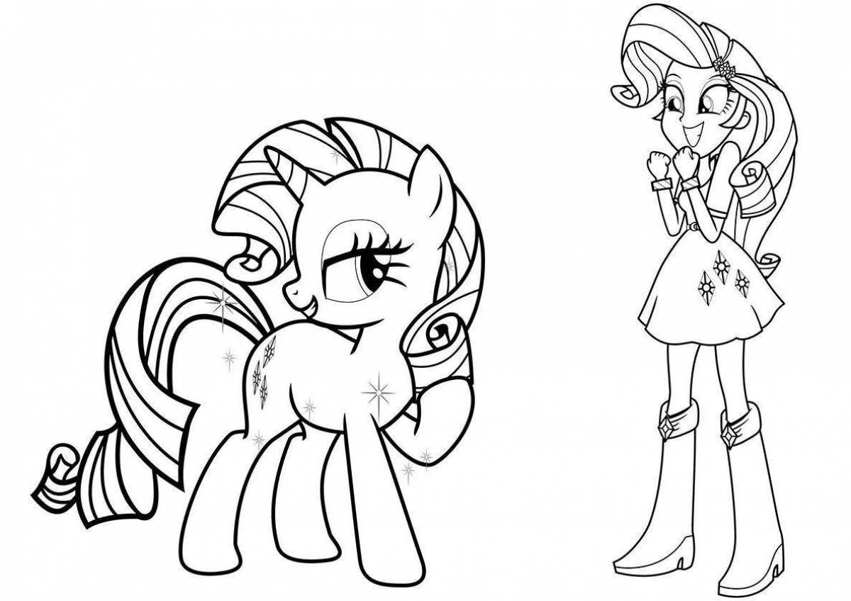 Majestic rarity coloring my little pony