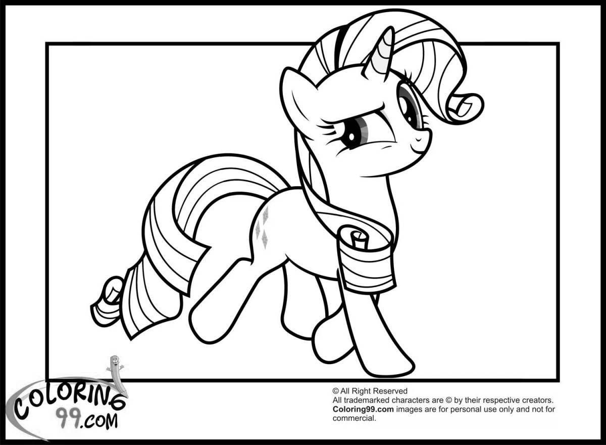 Exquisite my little pony rarity coloring book