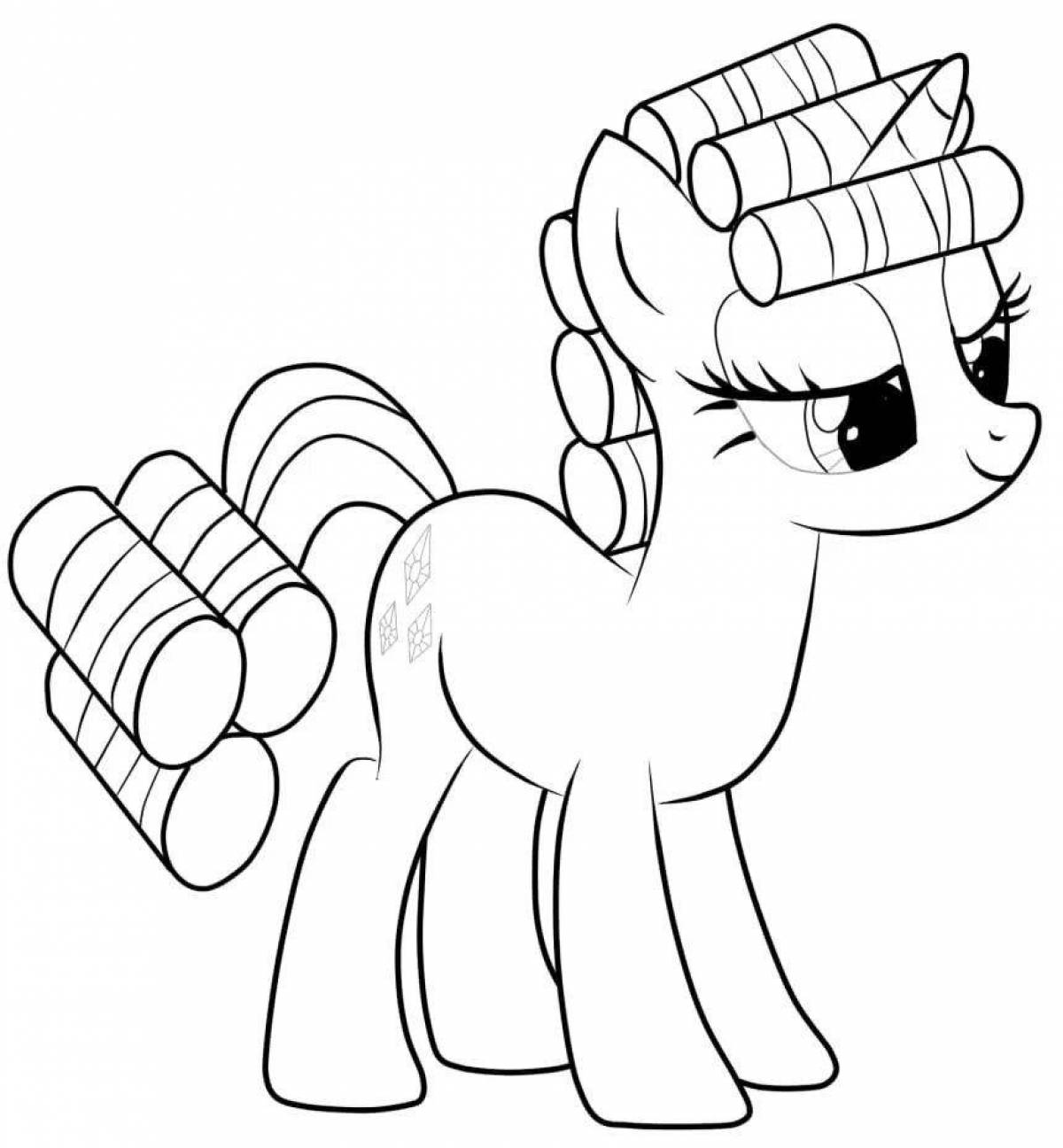 Tempting my little pony rarity coloring book