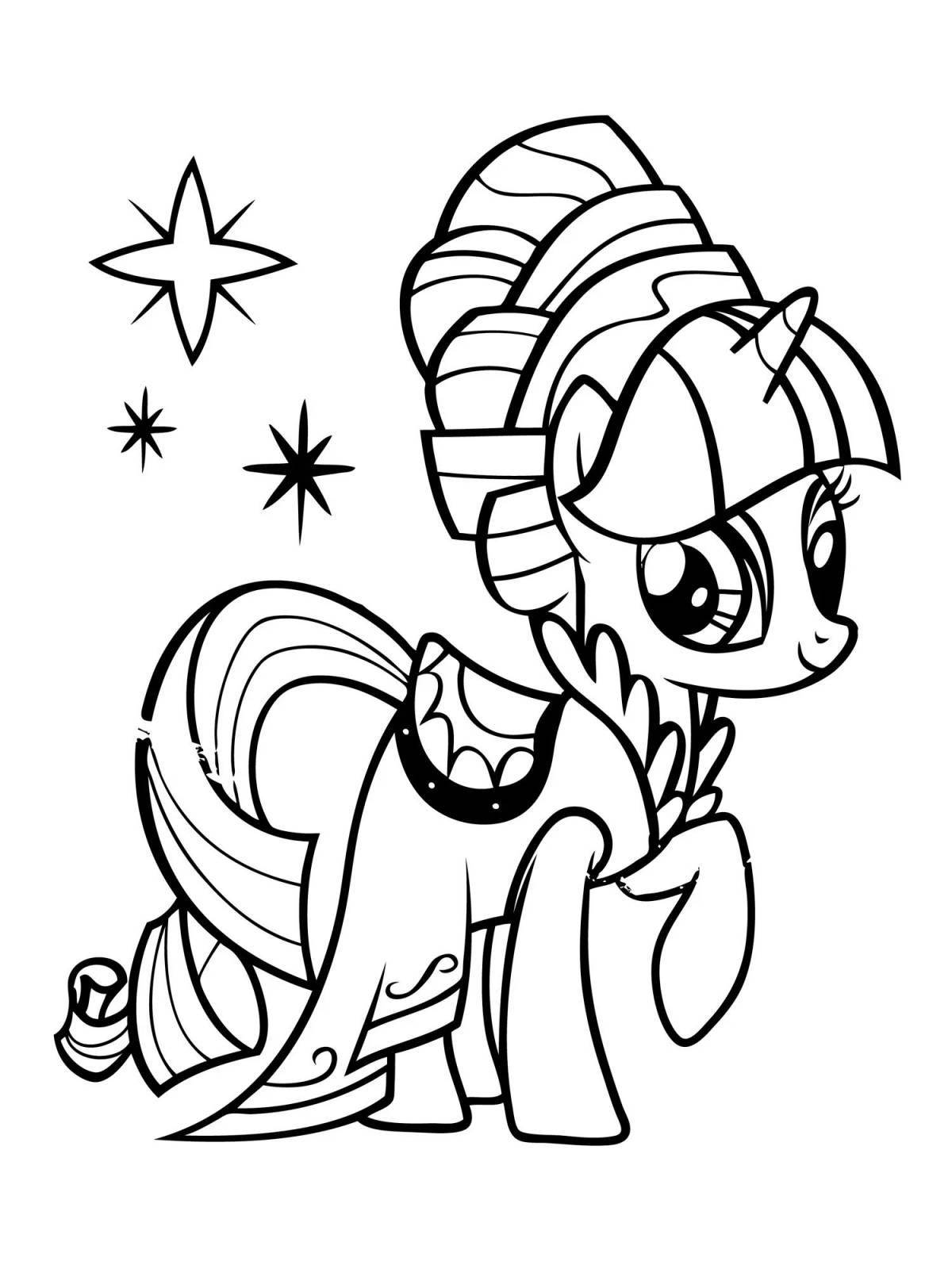 Playful coloring rarity my little pony