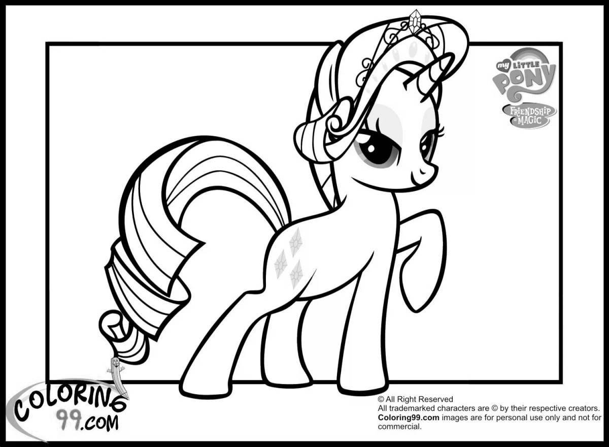 Fancy my little pony rarity coloring book