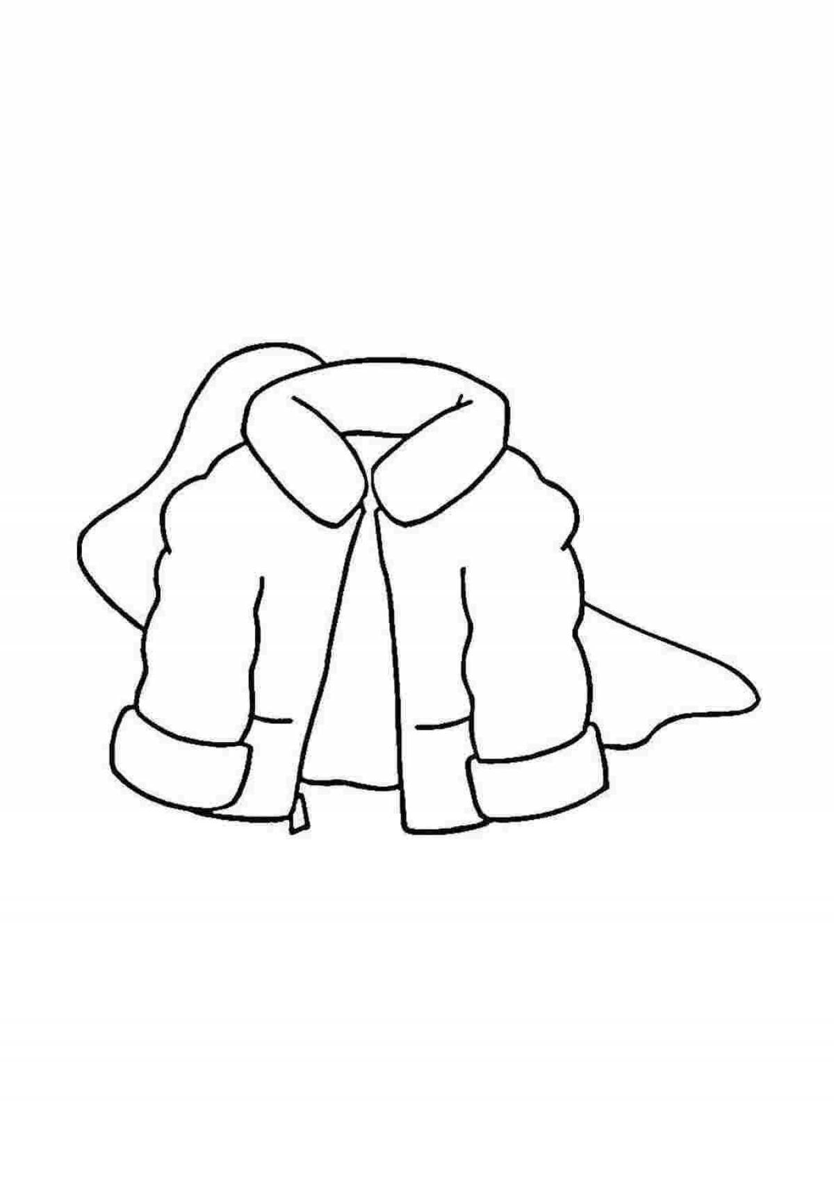Stylish coloring for children's winter clothes