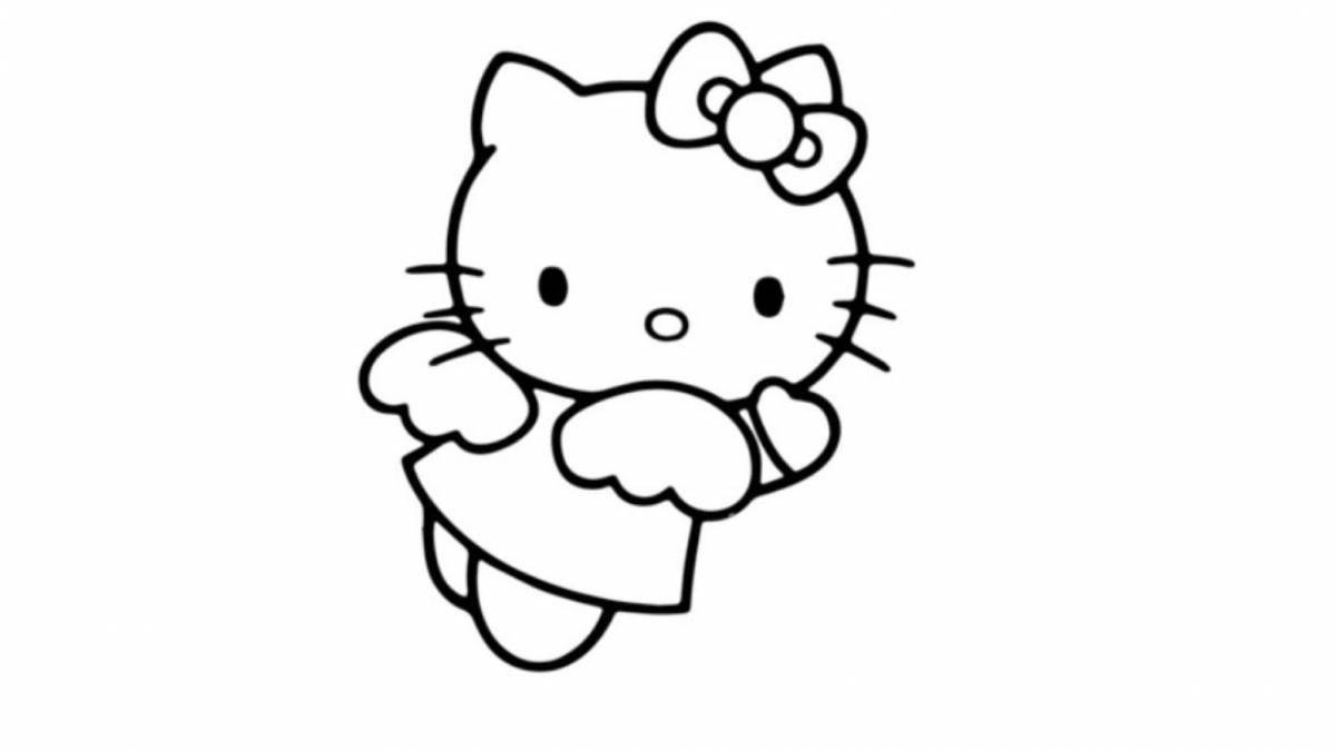 Blessed hello kitty with heart coloring book